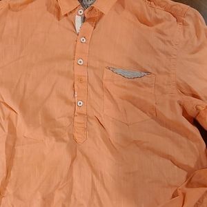 Guess, button up, salmon, medium